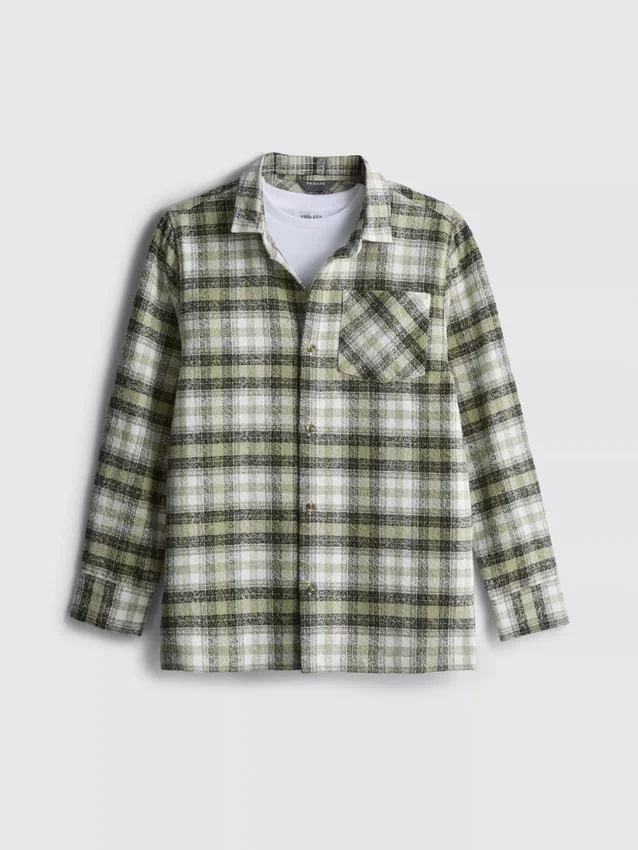 7-15 años | Conjunto de camiseta y camisa a cuadros