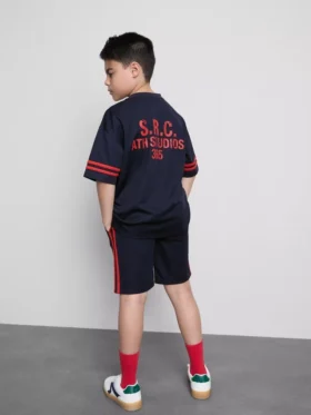 7-15 años | Conjunto de camiseta y pantalones cortos de malla deportiva