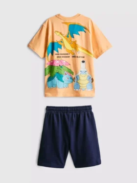 7-15 años | Conjunto de camiseta y pantalones cortos de Pokémon