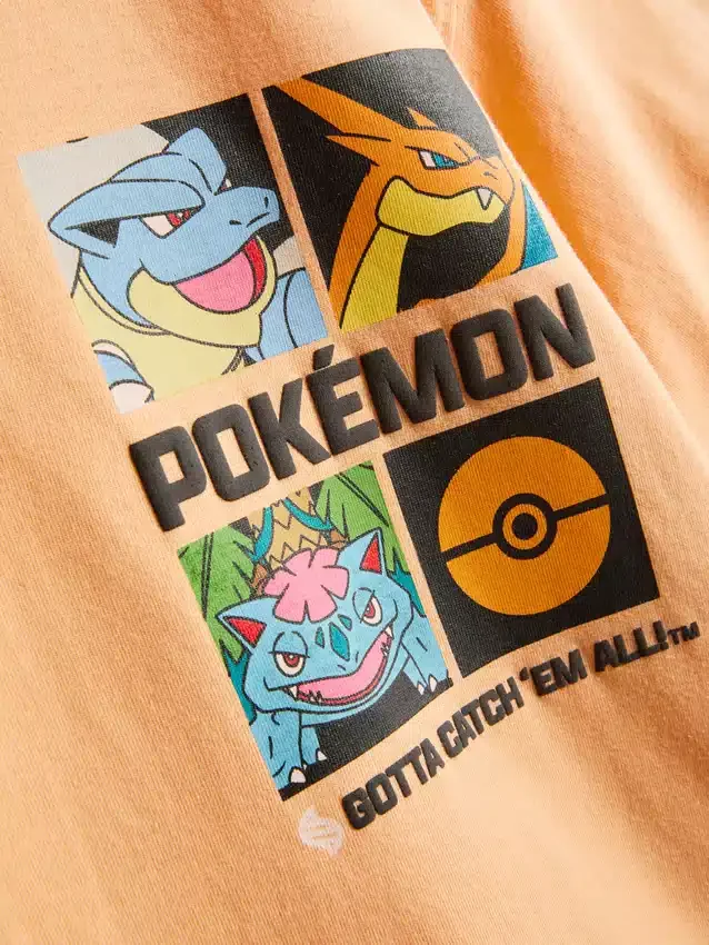 7-15 años | Conjunto de camiseta y pantalones cortos de Pokémon
