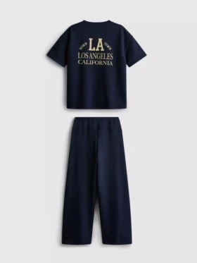 7-15 años | Conjunto de camiseta y pantalones de chándal de pierna ancha