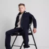 7-15 años | Conjunto de chamarra con cremallera de jacquard y pantalones de chándal