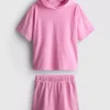 7-15 años | Conjunto de sudadera con capucha de toalla y pantalones cortos