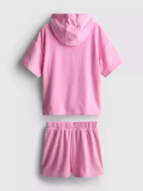 7-15 años | Conjunto de sudadera con capucha de toalla y pantalones cortos