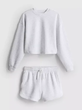 7-15 años | Conjunto de sudadera y pantalones cortos para correr