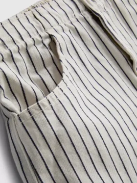 7-15 años | Conjunto de top sin mangas y pantalones cortos de mezclilla a rayas