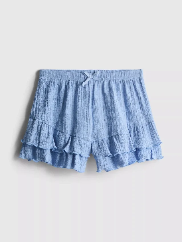 7-15 años | pantalones cortos con volantes arrugados