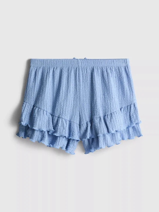 7-15 años | pantalones cortos con volantes arrugados