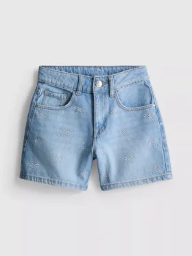 7-15 años | pantalones cortos de mezclilla con moño de strass