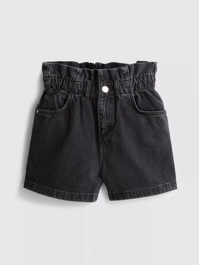 7-15 años | pantalones cortos de mezclilla estilo paperbag