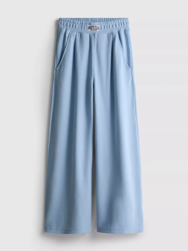 7-15 años | Pantalones de chándal de pierna ancha cepillados