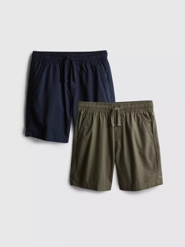 7-15 años | Paquete de 2 pantalones cortos con cordón