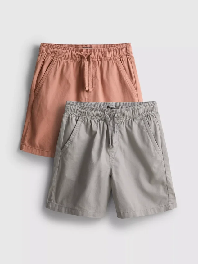 7-15 años | Paquete de 2 pantalones cortos con cordón