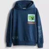 7-15 años | Sudadera con capucha de alto contenido de algodón con diseño de Minecraft
