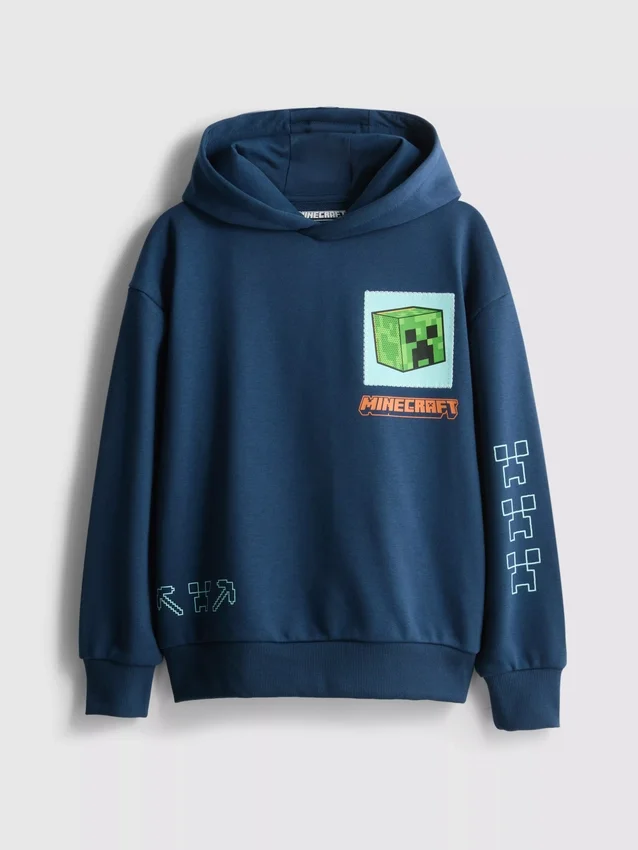 7-15 años | Sudadera con capucha de alto contenido de algodón con diseño de Minecraft