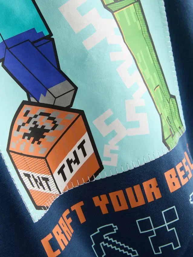 7-15 años | Sudadera con capucha de alto contenido de algodón con diseño de Minecraft