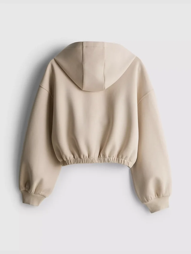 7-15 años | sudadera con capucha y dobladillo abombado