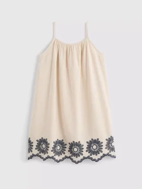 7-15 años | vestido tipo camisola con volantes bordados