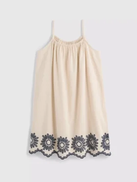 7-15 años | vestido tipo camisola con volantes bordados