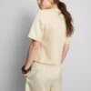 Americana entallada de pantalones cortos en mezcla de algodón