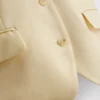 Americana entallada de pantalones cortos en mezcla de algodón