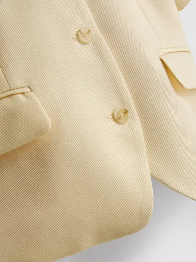 Americana entallada de pantalones cortos en mezcla de algodón