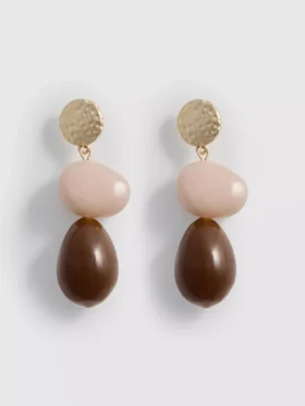Aretes colgantes de resina