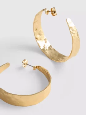 Aretes de aro con textura