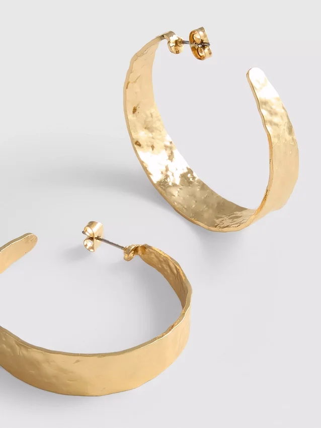 Aretes de aro con textura