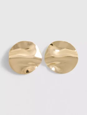 Aretes de disco martillado