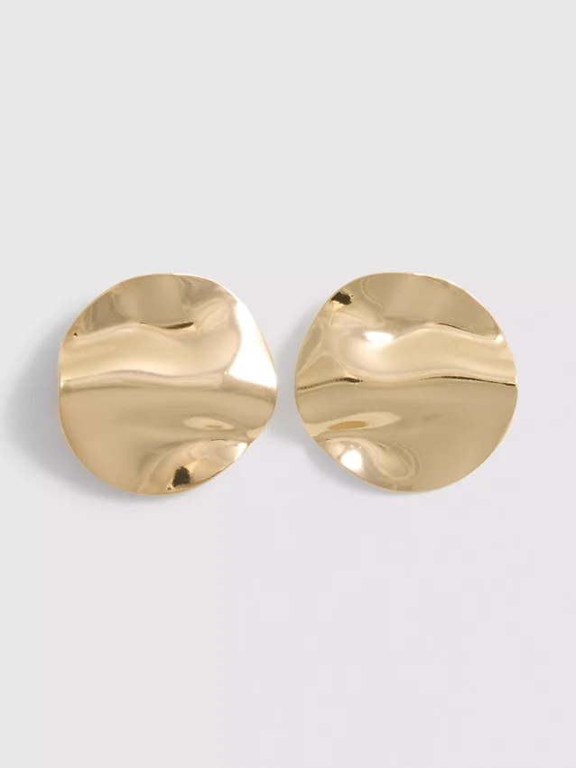 Aretes de disco martillado