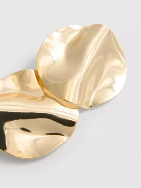Aretes de disco martillado