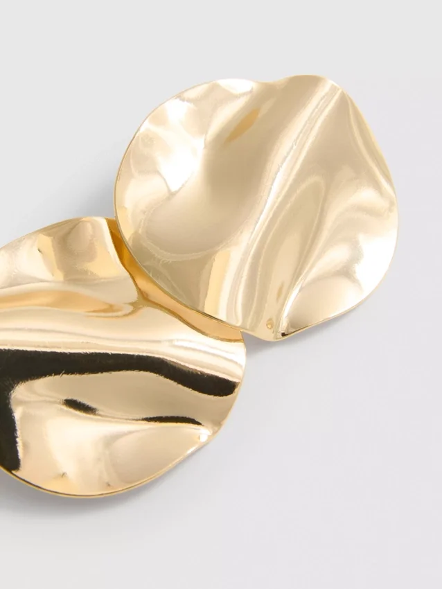 Aretes de disco martillado