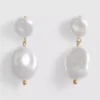 Aretes de perla sintética en forma de gota