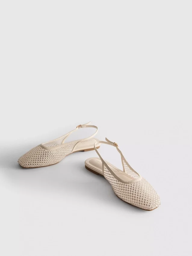 Bailarinas con talón abierto y pedrería