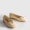 Bailarinas sin cordones de piel sintética con punta cuadrada y horma ancha