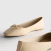 Bailarinas sin cordones de piel sintética con punta cuadrada y horma ancha