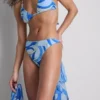 Bajo de bikini con diseño abstracto de remolinos