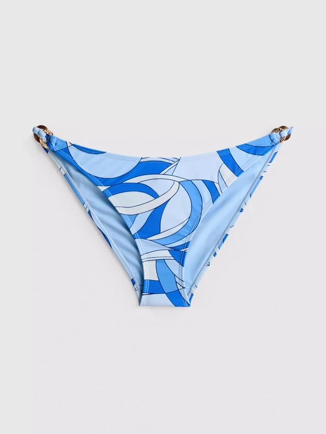 Bajo de bikini con diseño abstracto de remolinos