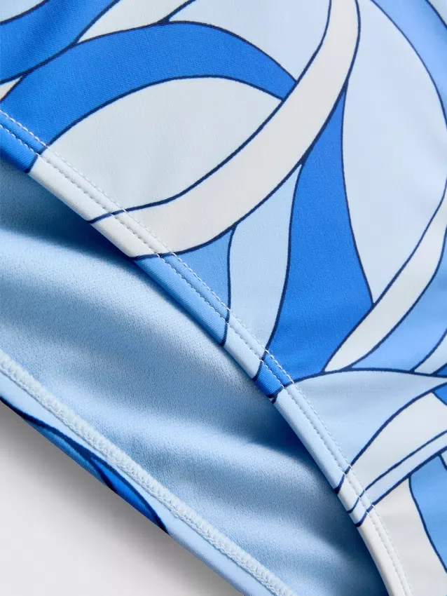 Bajo de bikini con diseño abstracto de remolinos