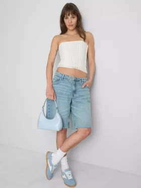 Bandeau de encaje de mezcla de algodón