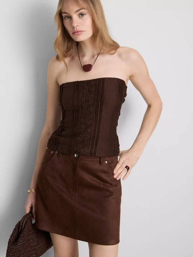Bandeau de encaje de mezcla de algodón