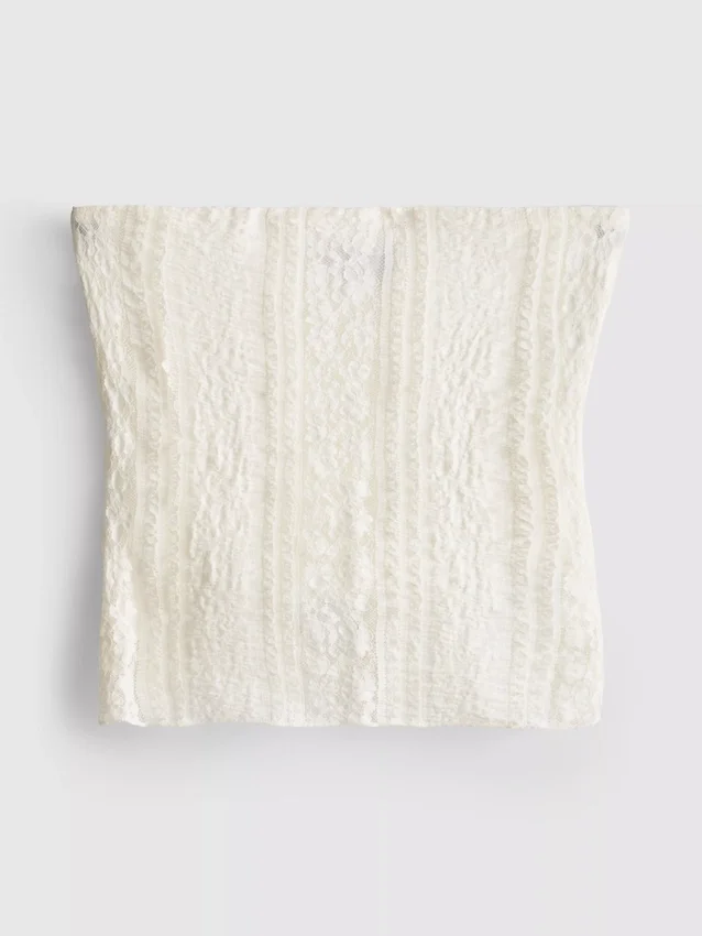 Bandeau de encaje de mezcla de algodón