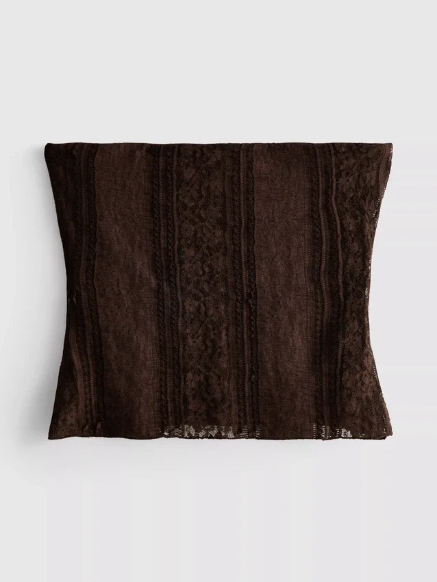 Bandeau de encaje de mezcla de algodón