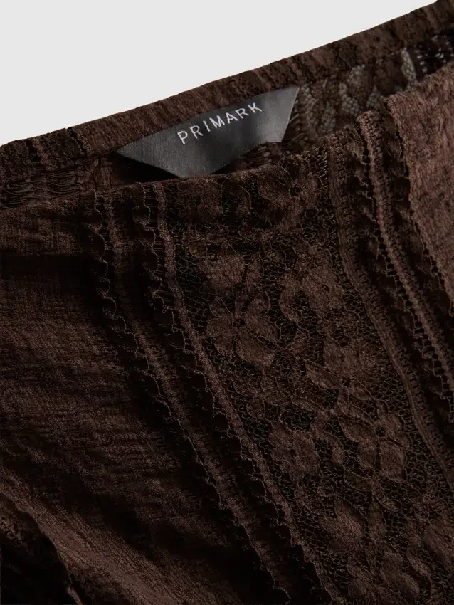 Bandeau de encaje de mezcla de algodón