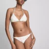 Bikini con braguita bordada y lazo lateral