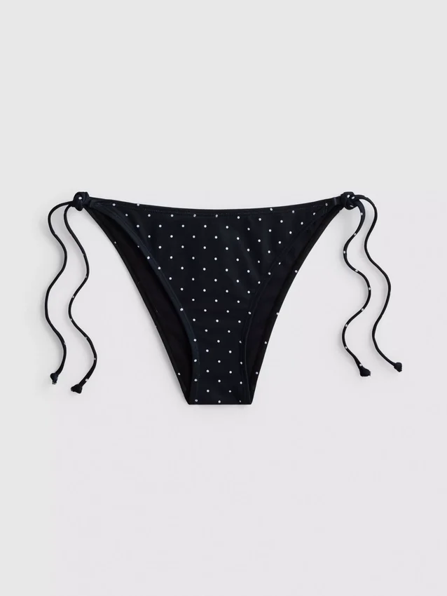 Bikini con braguita estampada y lazo lateral