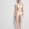Bikini con braguitas de lazo lateral y estampado floral en 3D