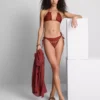 Bikini con detalle de cadena y lazos laterales