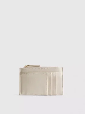 Billetera con cremallera para tarjetas
